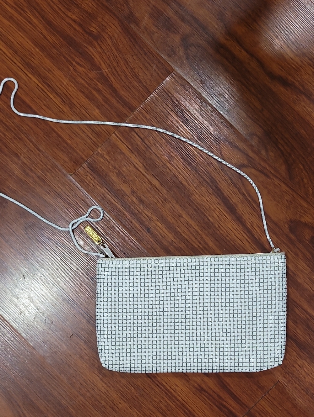 White Crossbody Bag with Slim Strap